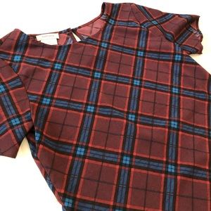 Van Heusen classic plaid top